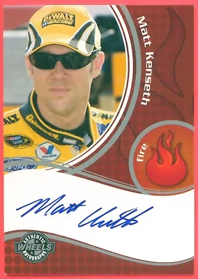 MATT KENSETH 2010 Wheels Element Fire Autograph Card # NON Authentic Autograph • $8