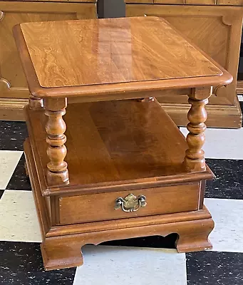 Ethan Allen Heirloom Solid Maple Nightstand End Night Table • $101.41