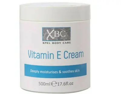 XBC Vitamin E Cream 500ml Large Tub Deeply Moisturises & Soothes Skin • £4.39