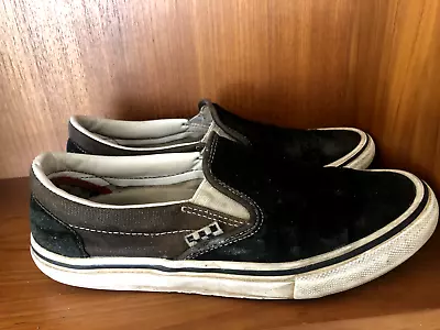 Classic Slip On Black Vans Size Men US 8 Good Used Condition. • $15