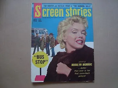 Marilyn Monroe RARE Vintage 50s SCREEN STORIES Cover Magazine BUS STOP • $79.99