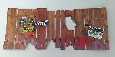 Vintage TMNT Ninja Turtles 1989 Sewer Lair Playset Part Fence Cardboard Backdrop • $20