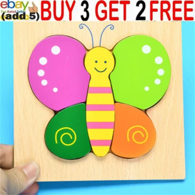 £6.49 • Buy Puzzles Jigsaw For Baby Boys Wooden Puzzles Toys For 1-3 Year Old Boys Girls Qi