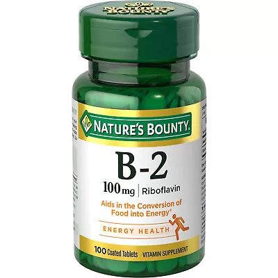 Nature's Bounty Vitamin B-2 100 Mg Tablets 100 Tablets Each • $12.84