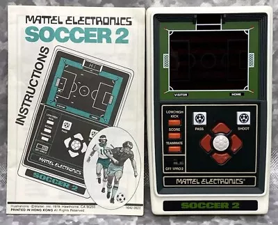 Vintage 1979 Mattel Electronics Soccer 2 Handheld Electronic Game. • $185