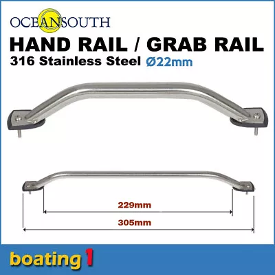 $18 • Buy 316 STAINLESS STEEL 229mm SS MARINE HAND/GRAB RAIL - Boat/Yacht Handrail 22 Dia