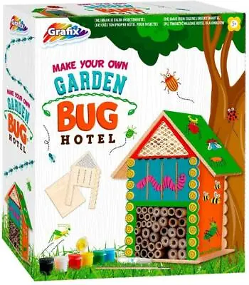 Grafix Make & Paint Your Own Garden Bug Hotel Kids Outdoor Wildlife Craft Kit • £9.99