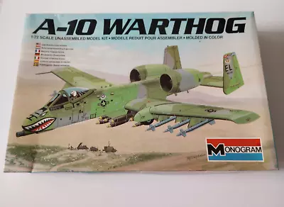 Vintage 1983 Monogram A-10 Warthog 1/72 Scale Airplane Model Kit With Extras • $19.95