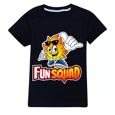 Fun Squad Kids T-shirt For Girl  Boy Tee Casual  Short-Sleeve Stretchy Top • $18.88