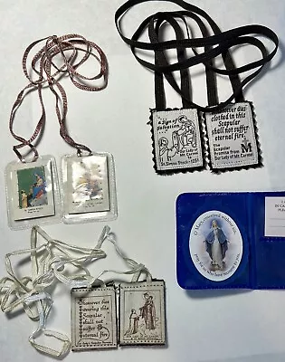 Handcrafted Scapular Lot Of 3 Catholic Devotional Vintage St Simon Stock • $15.50