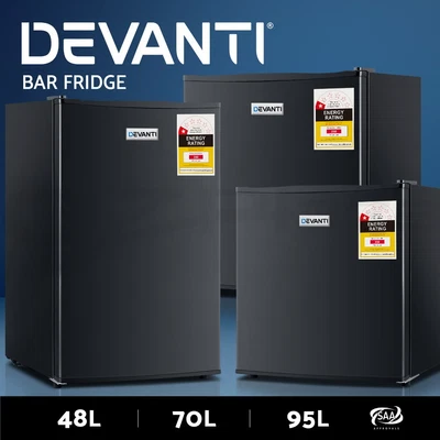$225.35 • Buy Devanti Bar Fridge Portable Mini Home Refrigerator Beer Freezer Office 48/70/95L