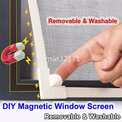 Magnetic Window Insect Screen Mesh Net Fly Mosquito Bug Netting Moth Cover D • £20.19