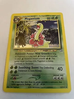 Pokémon TCG Meganium Neo Genesis 11/111 Holo Unlimited Holo Rare • $9.99