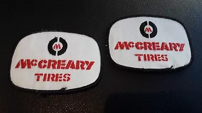 Lot Of (2) Vintage McCREARY TIRES Embroidered Patch  3 3/4  X 2 1/2  Approximate • $29.95