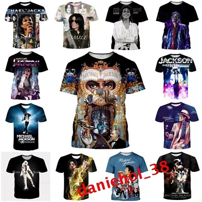 Adults Kids Michael Jackson T-shirt Casual Short Sleeve Tee Tops Pullover Gift • $15.99