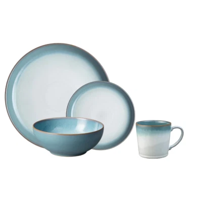 £215 • Buy Denby Azure Haze Dinner Set 16 Piece Tableware Suits 4 People New Aqua Green