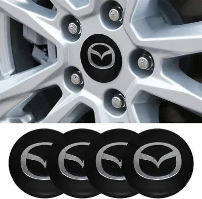 4x Black 56 Wheel Center Cap Sticker Decal For Mazda Miata Rx8 Rx7 3 5 6 7 Mx5 • $8.99
