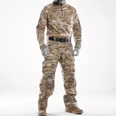 Airsoft Men's Tactical Combat Shirt Pants Army Hunting Military Camo BDU Uniform • $94.04