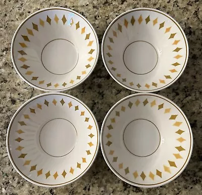 Set 4 Vintage Mikasa Cera-Stone Safari Dessert Fruit Bowls Harlequin Diamonds • $44.99