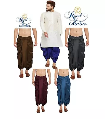 Indian Dupion Silk Dhoti Men's Trouser Patiala Dhoti Pant Fashion Dhoti Salwar • $5.99