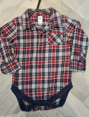 £3 • Buy Next Checked  Bodysuit Shirt 12-18 Months