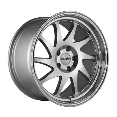 (1) 18x9.5 Whistler KR7 5x114.3 +22 Machined Silver Wheel • $222.25