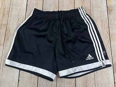 Mens Vintage Adidas Y2K Vigo Satin Soccer Shorts Black Size Large Climalite • $40