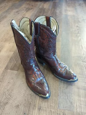 Vintage Long Haul Western Cowboy Boots Men's Toe Cap Size 13 M Laredo Leather  • $19