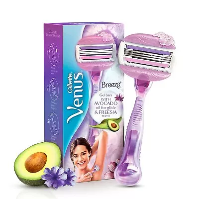 Gillette Venus Breeze Hair Removal Razor For Women Free Shipping (3 Pack) • $43.55