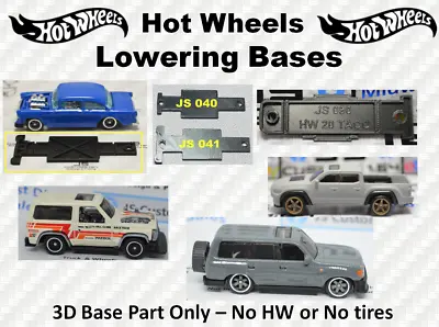 Custom Lowering Bases For Hot Wheels - 1:64 3D Printed Parts • $4