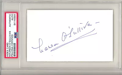 Maureen O'sullivan Signed Autographed Index Card Psa Dna Authentic (527a P14) • $70