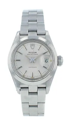 $599.99 • Buy Pre-Owned Tudor Princess Oysterdate Quartz 25mm Silver Dial Ladies Watch 93500