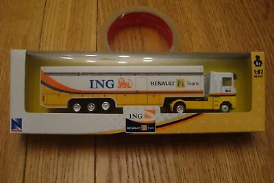 Ing Renault 2008 Formula 1 Racing Team Transporter 1:87 Scale Model Truck Super • £13.95