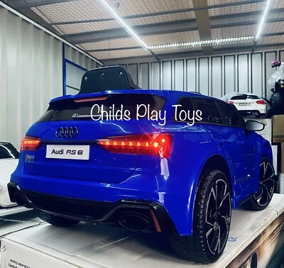 £189.99 • Buy Kids Electric Ride On Car Licences AUDI RS6 12v Parental Remote Control  BLUE