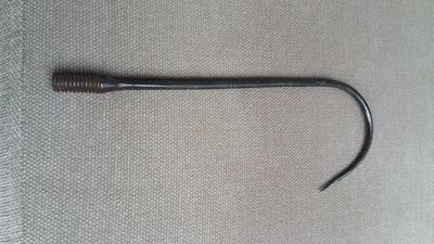 19th C LARGE HANDMADE IRON FISHING GAFF HEAD • $25.25