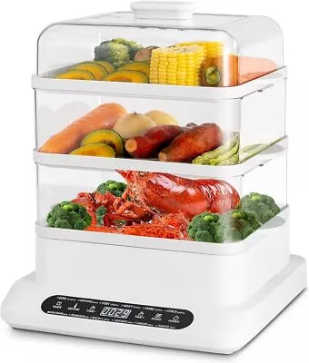 Food Steamer 3 Tier Electric Vegetable Steamer Multifunctional Digital Steamer • $52.49