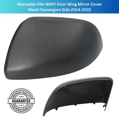 For Mercedes Vito W447 Door Wing Mirror Cover Black Passengers Side 2014-2022 • £16.95