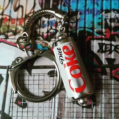 Unique DIET COKE CAN KEYRING Fab COCA COLA Soda DRINK Keychain MIXED UP DOLLY • £3.99