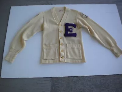 Vintage 1954-55 Mens Varsity Lettermans Basketball Sweater Elmore City Oklahoma • $59.99