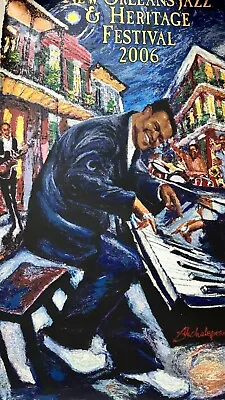 New Orleans Jazz Fest Poster 2006 Fats Domino JAMES MICHALOPOULOS #10048 (mint) • $425