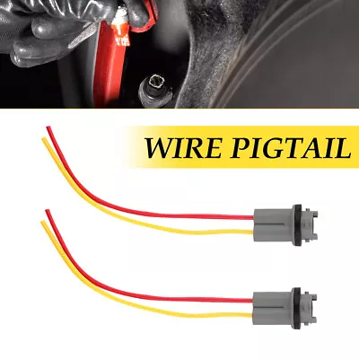 Pigtail Wire Female Socket 194 T10 PGS License Plate Tag Light Bulb Universal • $9.99