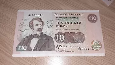 Clydesdale Bank PLC Ten Pound Note 1990 • £14