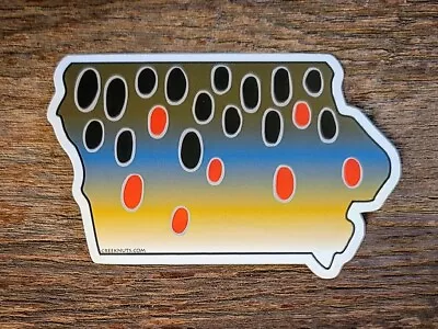 IOWA Stickers Decals Trout Brown Brook Rainbow Musky Pheasant Fly Fishing Birds • $4.95