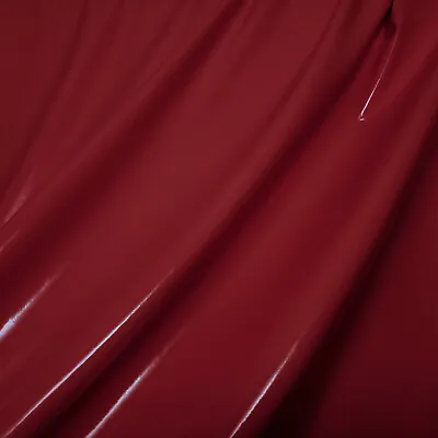Rich Red Imitation Latex Fabric – Glossy Liquid Look With 4-Way Stretch • £15.42