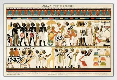 Ancient Egyptian Hieroglyphics 1895 White Wood Framed Art Poster 20x14 • £37.99