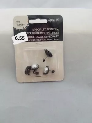 Bead Stud With Pearl Center • $5.55