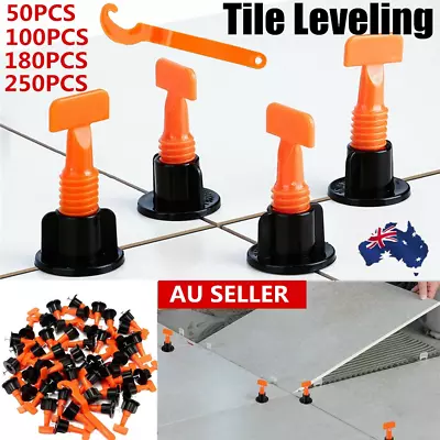 250X Tile Leveling System Floor Kit Alignment Adjustable Clip Reusable Hand Tool • $12.69
