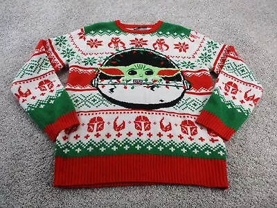 Star Wars Baby Yoda Sweater Holiday Ugly Christmas Adult Extra Large Long Sleeve • $15.24