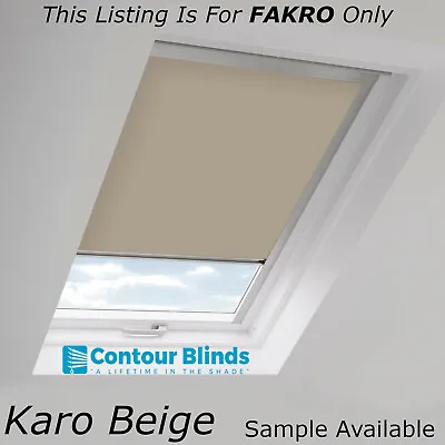 Blackout Blinds For Fakro Roof Windows Skylights In Beige Colours And White Etc. • £0.99