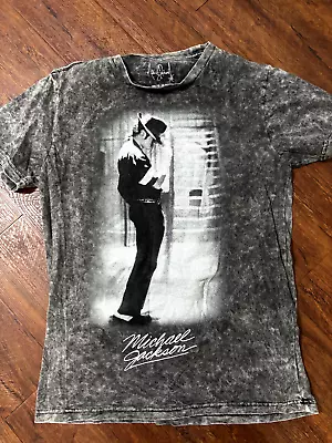 Michael Jackson Stone Wash Short Sleeve Tee Shirt Gray 2017 Men's Size Medium • $12